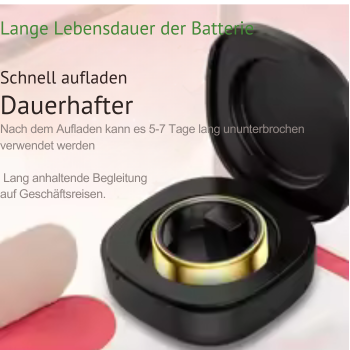 Smart Ring Männer Frauen Herzfrequenz- und Blutsauerstoffmonitor Smartring IP68 & 5ATM Wasserdicht, Multi-Sport-Modus