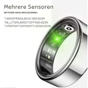 Smart Ring Männer Frauen Herzfrequenz- und Blutsauerstoffmonitor Smartring IP68 & 5ATM Wasserdicht, Multi-Sport-Modus
